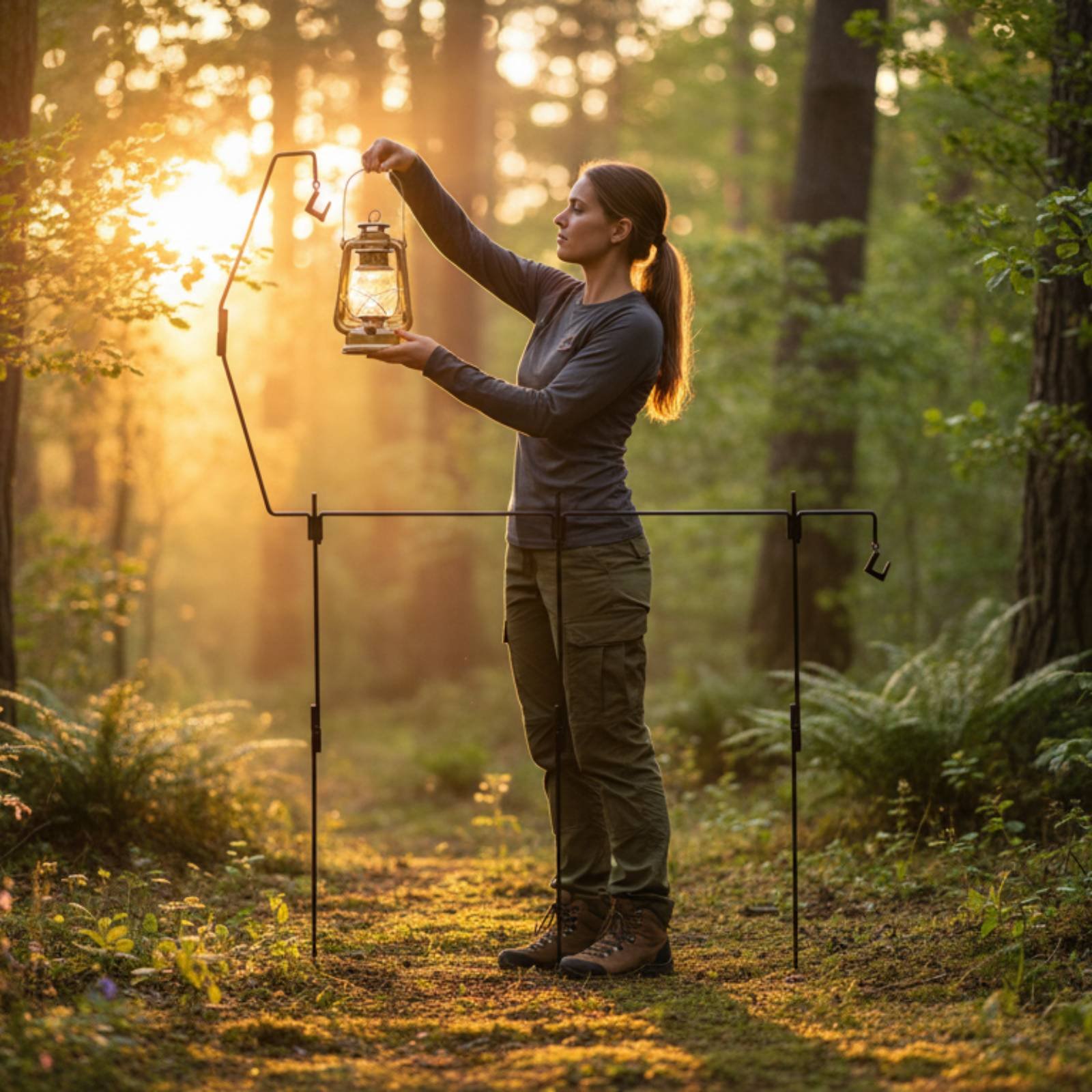 Hanging Outdoor Lighting - Penyangga Lentera Camping yang Dapat Dilepas,