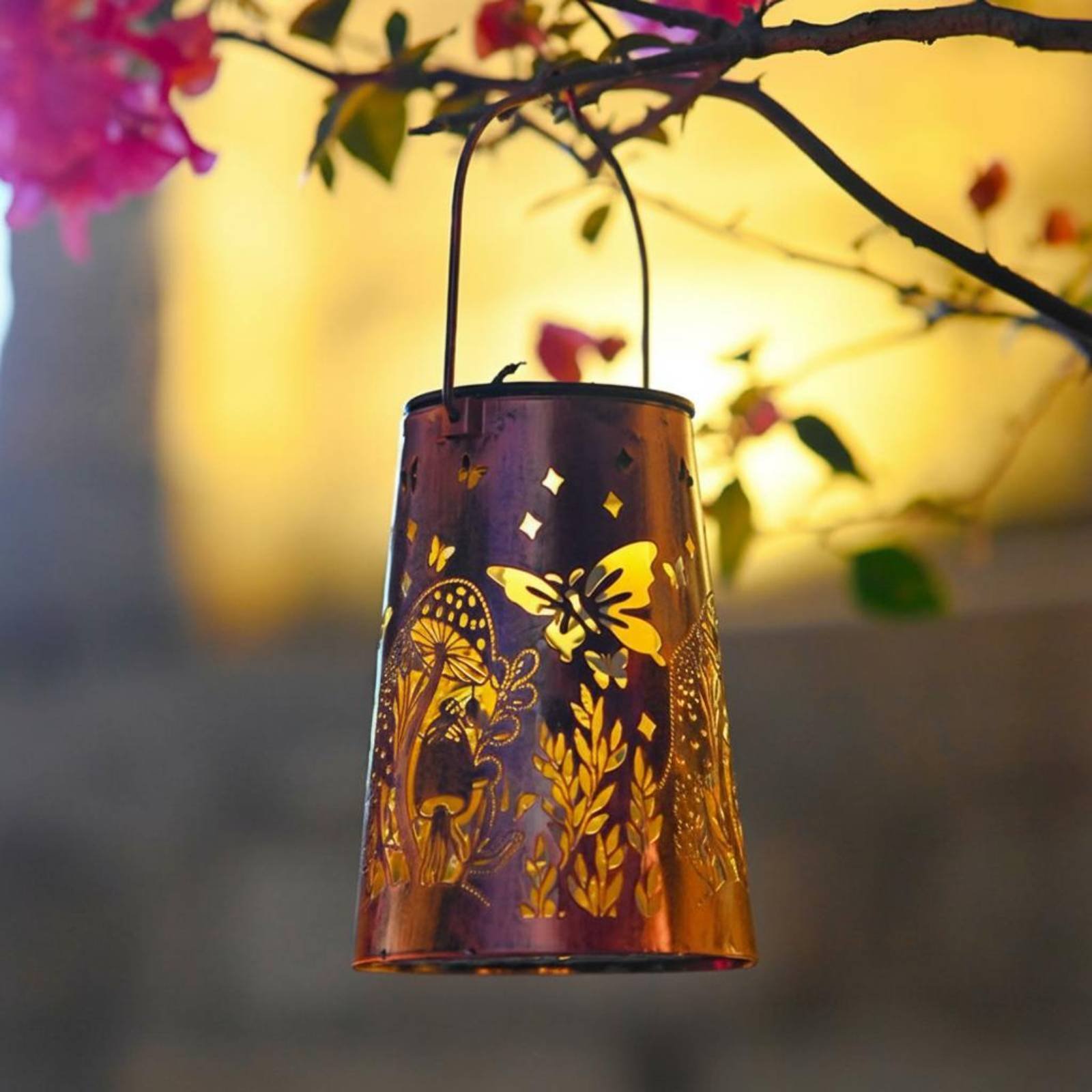 Hanging Outdoor Lighting - Lampu Taman Motif Bunga, Lampu Taman