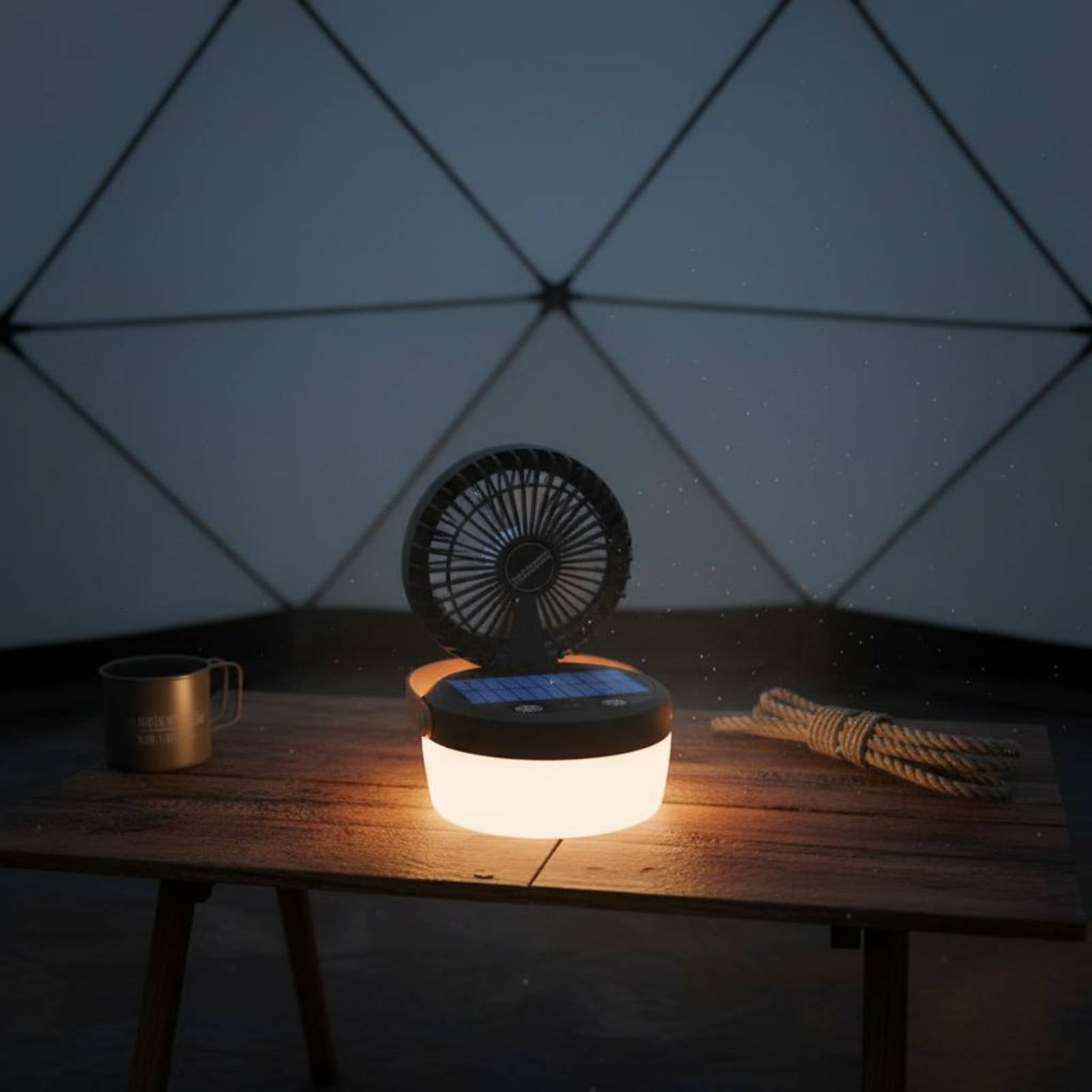 Hanging Outdoor Lighting - Lampu Kipas Tenaga Surya untuk Berkemah,