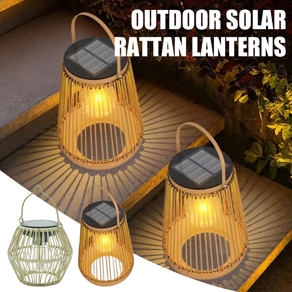 Hanging Outdoor Lighting - Lampu Rotan Tenaga Surya Tahan Air