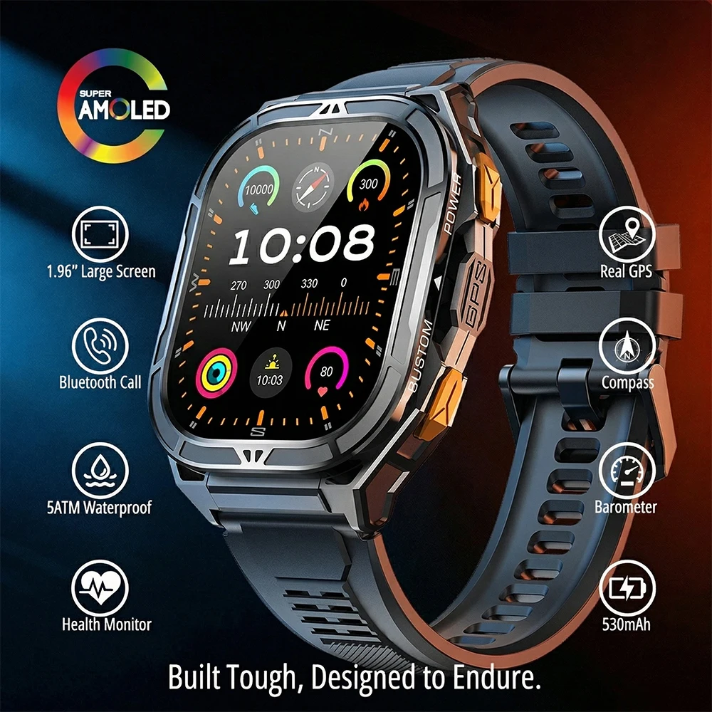 Outdoor Lighting Smart Controller - Jam Tangan Pintar AMOLED Mewah GPS