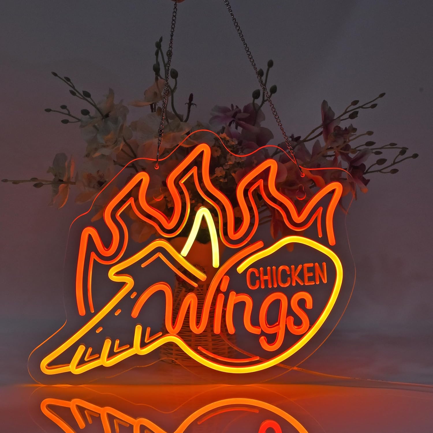 Lampu Neon LED Sayap Ayam Oran - Outdoor Lighting Restaurant ulasan dan harga