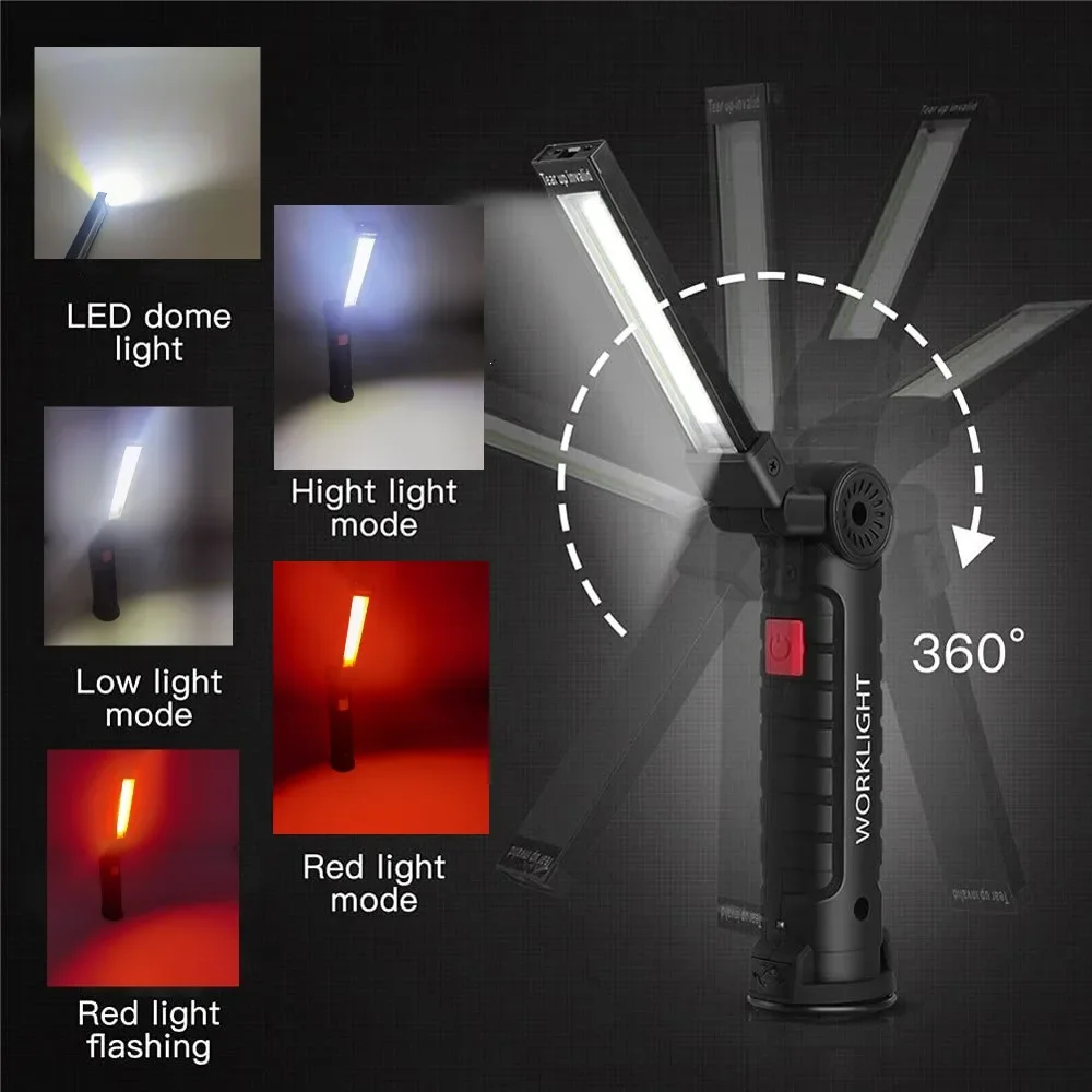 Senter LED COB Portabel Lampu  - Hanging Outdoor Lighting ulasan dan harga