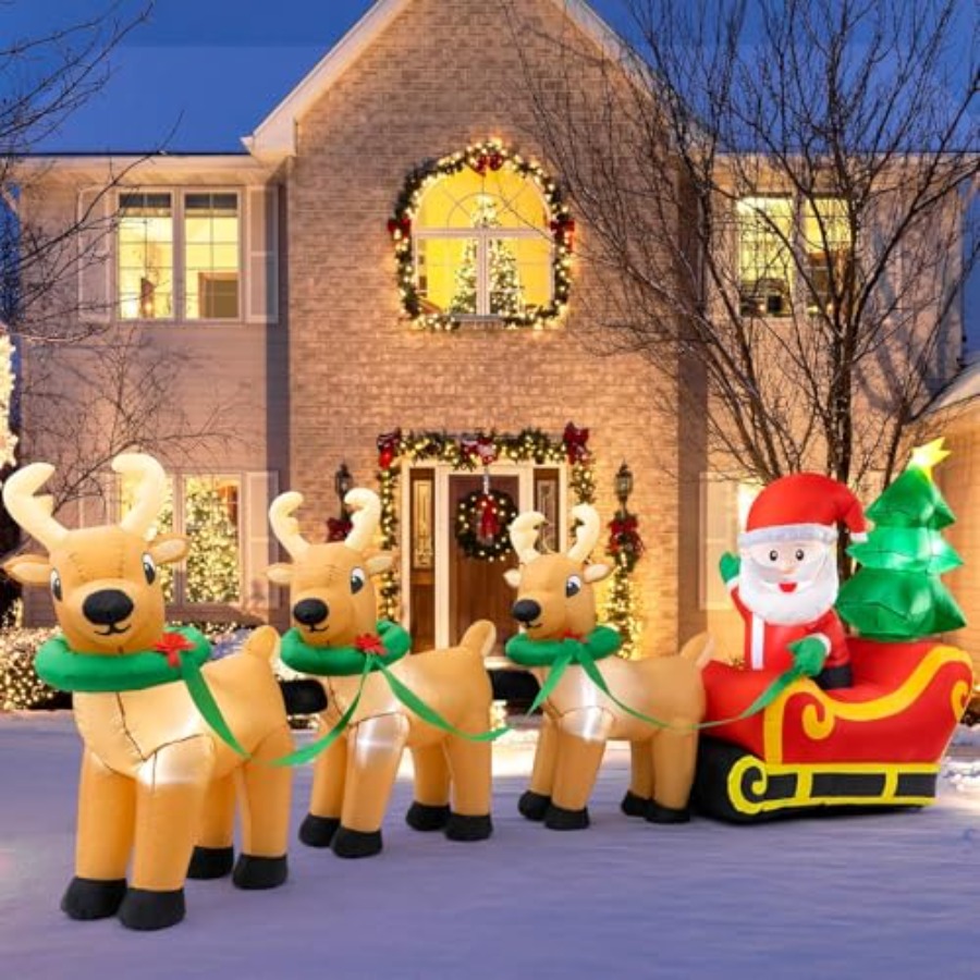 Dekorasi Natal tiup untuk luar - Outdoor Lighting On Trees ulasan dan harga