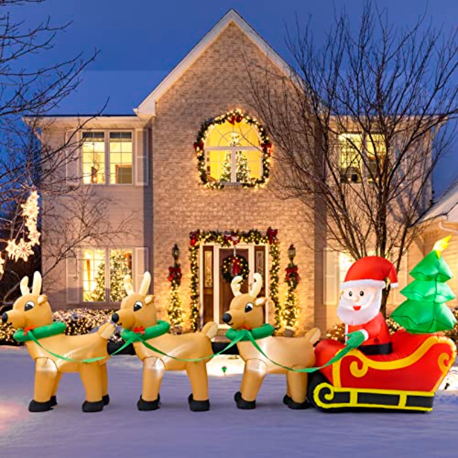 Dekorasi Natal tiup untuk luar - Outdoor Lighting On Trees ulasan dan harga