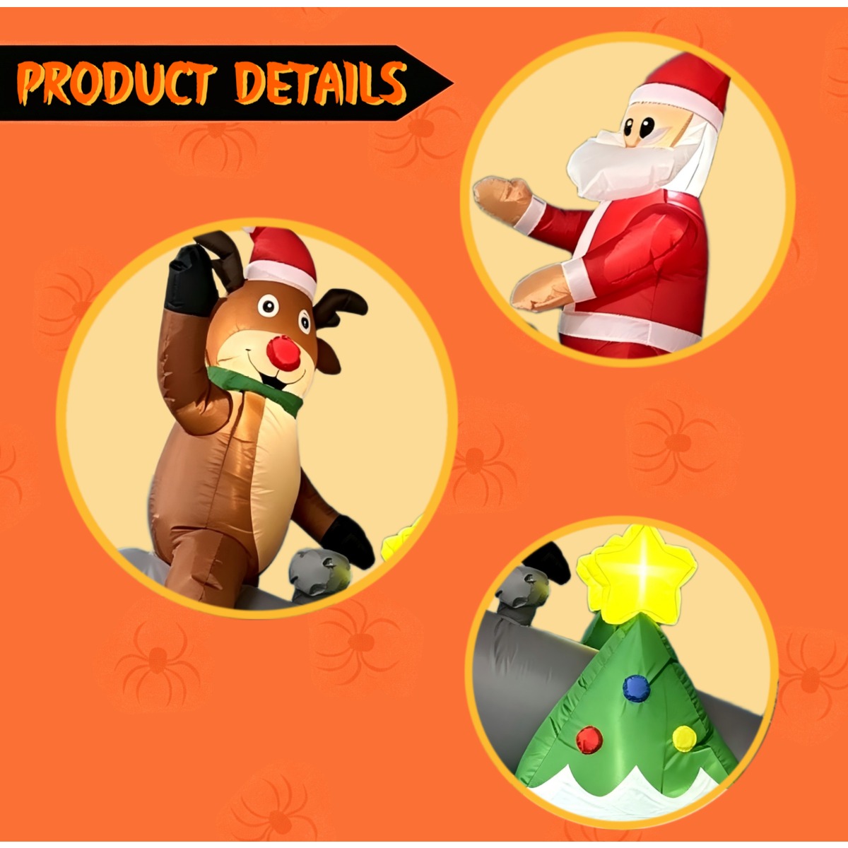 Mainan Tiup Natal: Ayunan Sant - Outdoor Lighting On Trees ulasan dan harga