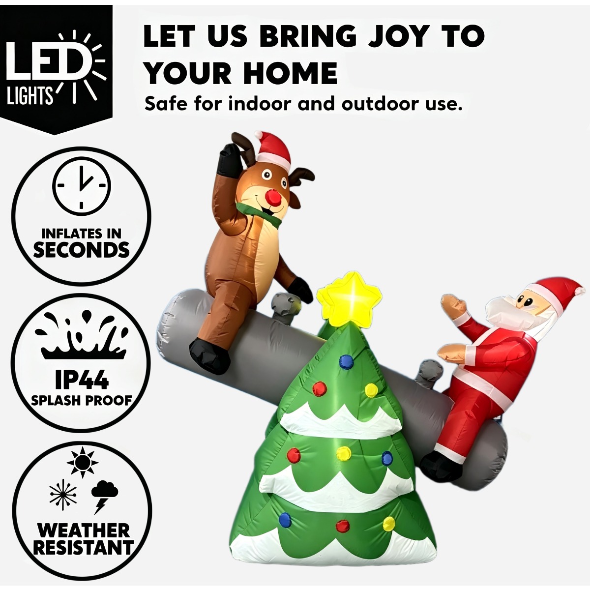 Mainan Tiup Natal: Ayunan Sant - Outdoor Lighting On Trees ulasan dan harga