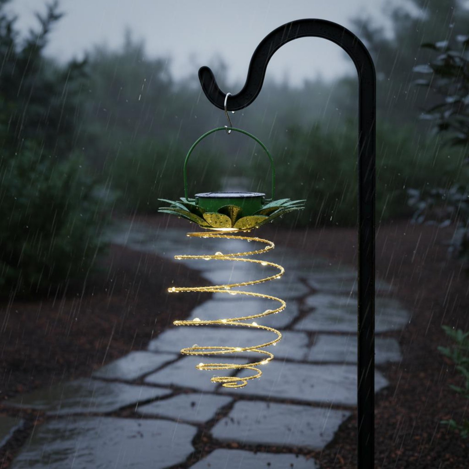 2 Buah Lampu Nanas Tenaga Sury - Hanging Outdoor Lighting ulasan dan harga