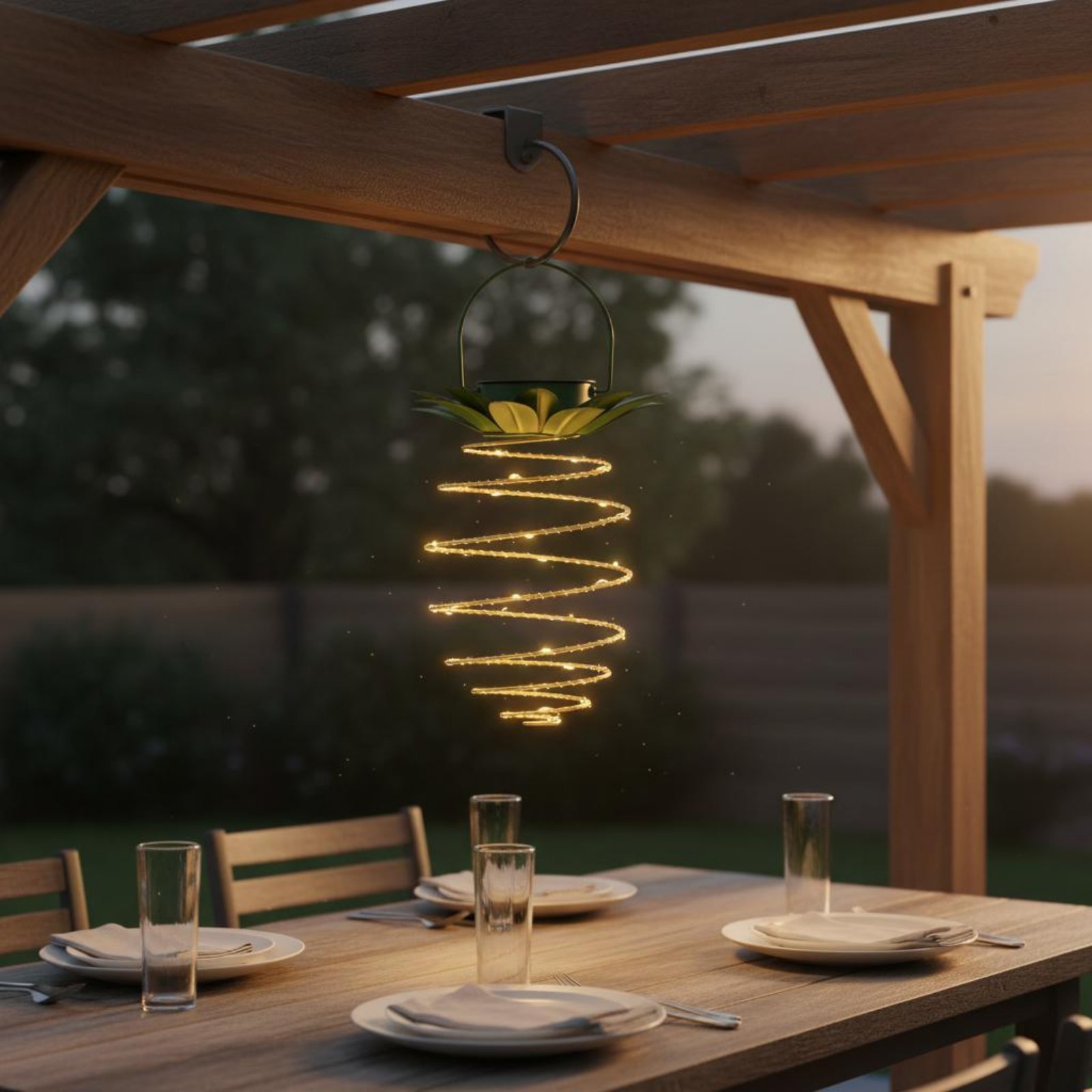 2 Buah Lampu Nanas Tenaga Sury - Hanging Outdoor Lighting ulasan dan harga
