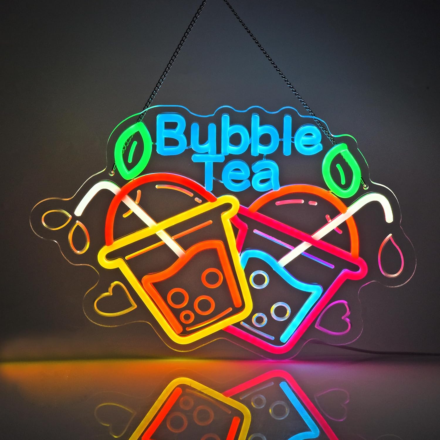 Lampu Neon Bubble Tea USB LED  - Outdoor Lighting Restaurant ulasan dan harga
