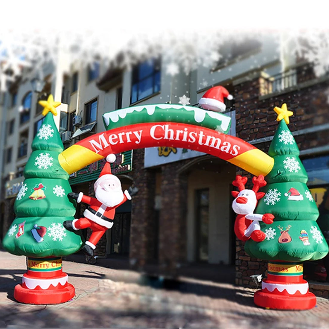 Gapura Pohon Natal Tiup dengan - Outdoor Lighting On Trees ulasan dan harga