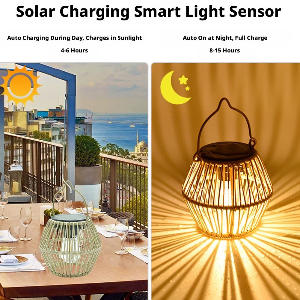 Lampu Rotan Tenaga Surya Tahan - Hanging Outdoor Lighting ulasan dan harga