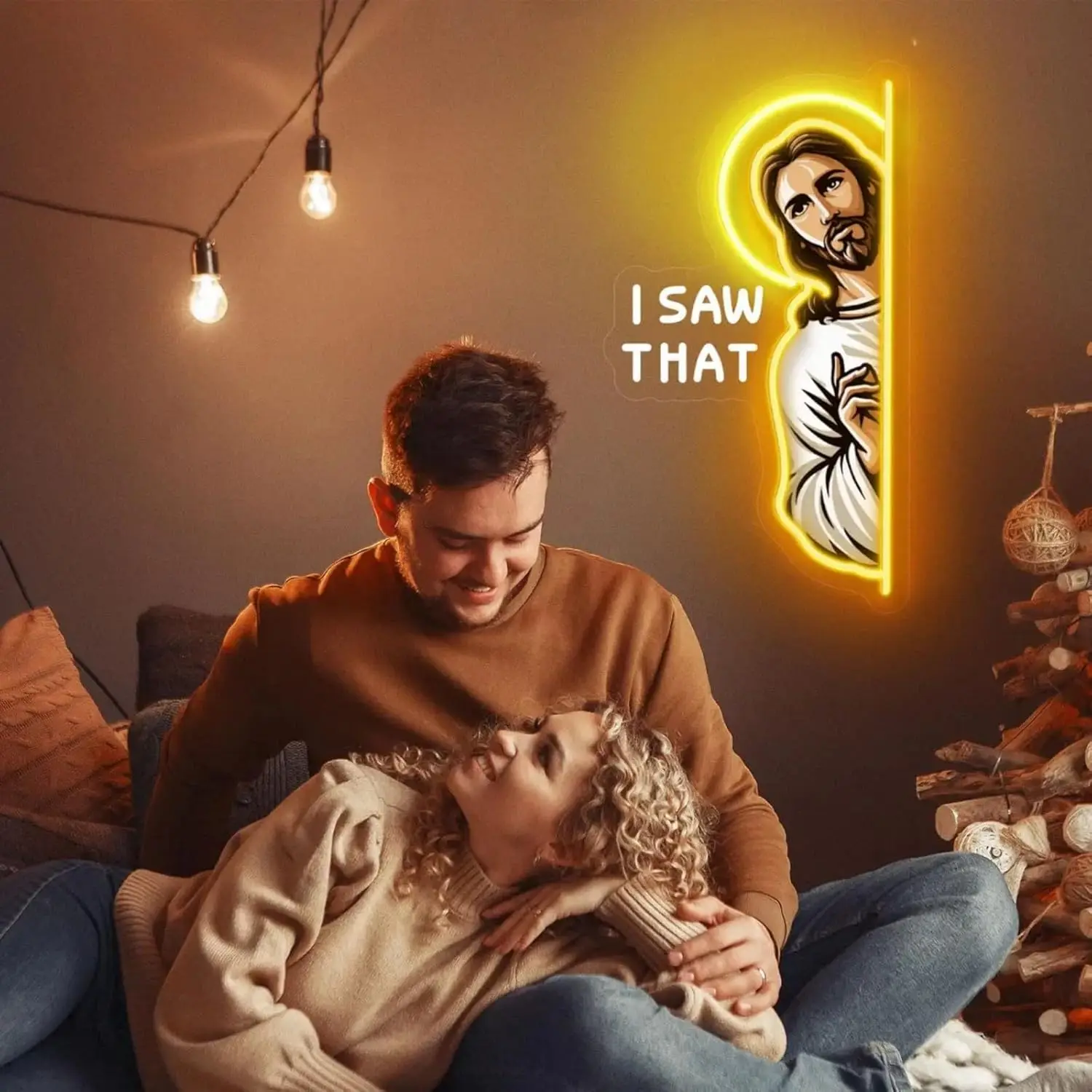 Lampu Neon LED Yesus, Aku Meli - Outdoor Lighting Restaurant ulasan dan harga