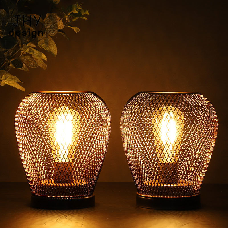Lampu meja sangkar logam lampu - Outdoor Lighting Accent ulasan dan harga