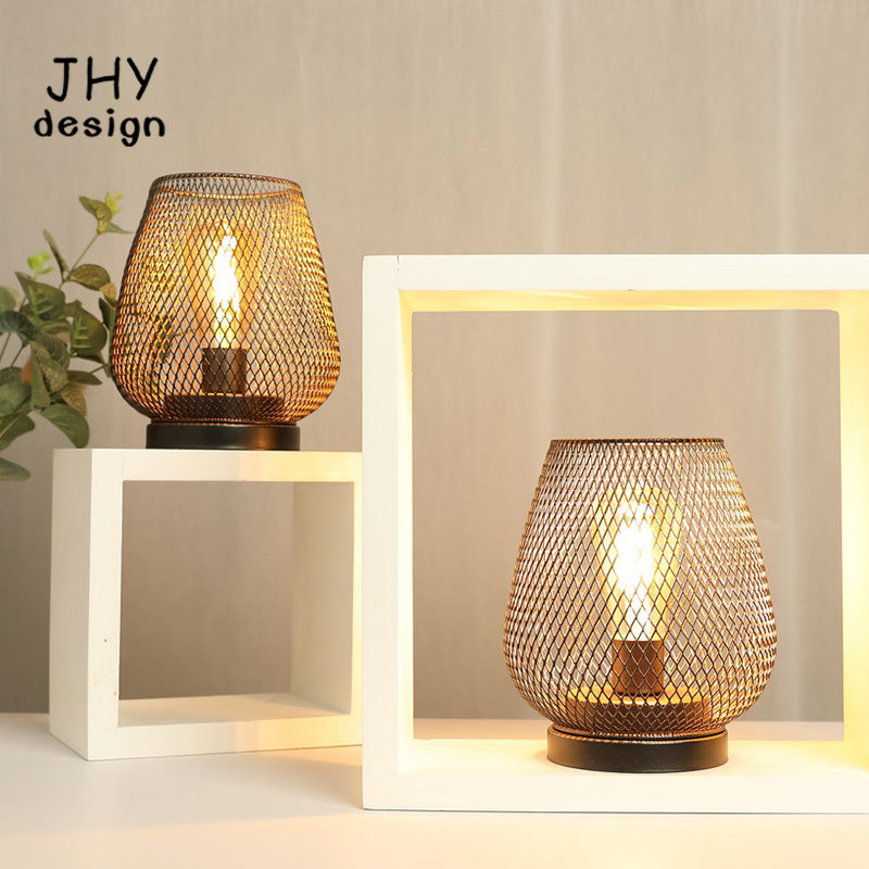 Lampu meja sangkar logam lampu - Outdoor Lighting Accent ulasan dan harga